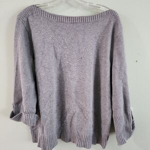 Karen Scott grey boat neck sweater